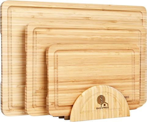 Conjunto de 3 tablas de corte de bambú con bloques de corte de soporte OEM ODM aceptado
