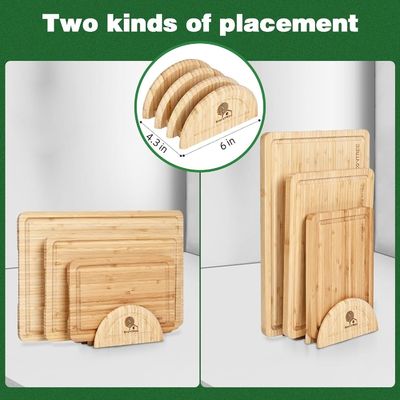 Conjunto de 3 tablas de corte de bambú con bloques de corte de soporte OEM ODM aceptado