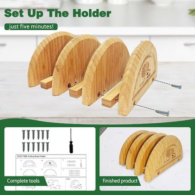 Conjunto de 3 tablas de corte de bambú con bloques de corte de soporte OEM ODM aceptado