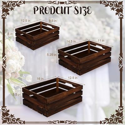 Muestra de fiesta Cajas de almacenamiento de nido de madera de pino con mango Logotipo personalizado aceptable