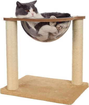 Árbol de gato moderno con hamaca cuerda natural Sisal para gatos y gatitos de interior Muebles de madera para gatos