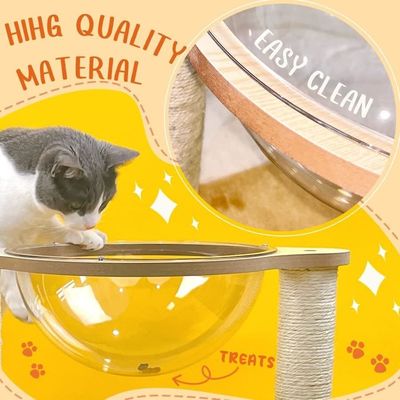 Árbol de gato moderno con hamaca cuerda natural Sisal para gatos y gatitos de interior Muebles de madera para gatos