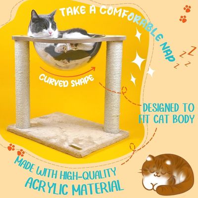 Árbol de gato moderno con hamaca cuerda natural Sisal para gatos y gatitos de interior Muebles de madera para gatos