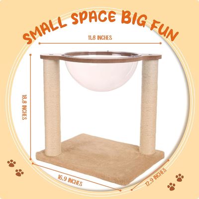 Árbol de gato moderno con hamaca cuerda natural Sisal para gatos y gatitos de interior Muebles de madera para gatos