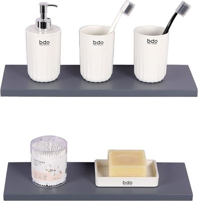 Estante decorativo de pared conjunto de 2 estanterías flotantes de madera de pino montado en la pared para el salón