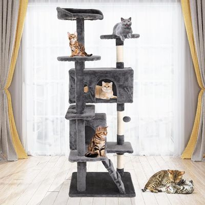 70 "Tall Cat Tower Climber Ladder Playhouse con material de madera y logotipo personalizado