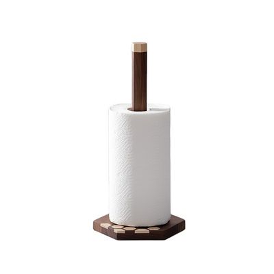 Logotipo personalizado Logotipo aceptable Portador de papel higiénico de madera barnizado para el baño