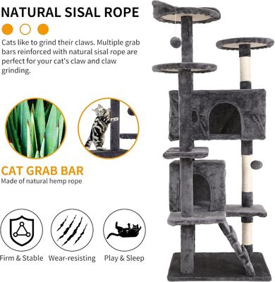 70 "Tall Cat Tower Climber Ladder Playhouse con material de madera y logotipo personalizado