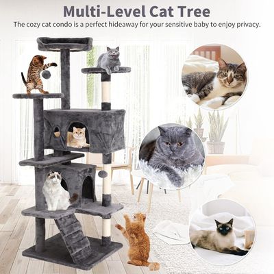 70 "Tall Cat Tower Climber Ladder Playhouse con material de madera y logotipo personalizado