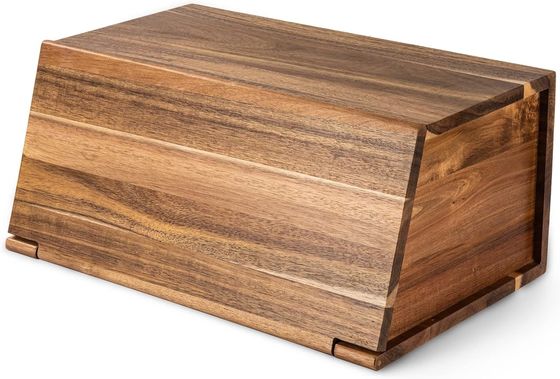 Caja de pan de madera todo en una pieza organizador para el montaje de la cocina pan natural vintage contenedor de almacenamiento de alimentos