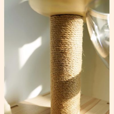 Torre de gato de madera de tamaño personalizado con componentes de rascador de marco de escalada de varios niveles