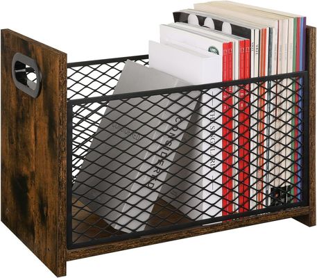 Decoraciones para el hogar Cesto de almacenamiento de escritorio barnizado para cartas Libros Periódicos