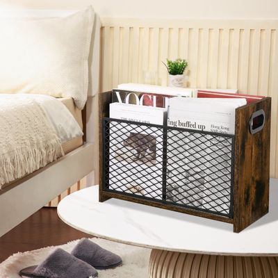Decoraciones para el hogar Cesto de almacenamiento de escritorio barnizado para cartas Libros Periódicos