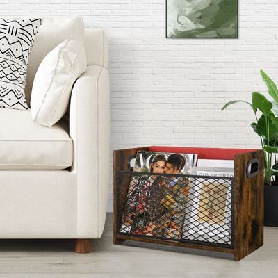 Decoraciones para el hogar Cesto de almacenamiento de escritorio barnizado para cartas Libros Periódicos