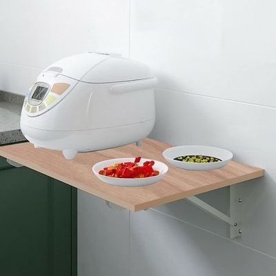 Servicio a medida Diseño moderno Estante de pared plegable de madera maciza para baño Decoración de paredes de madera