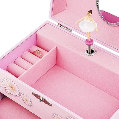 Paquete regalo personalizado Princesa MDF Rosa Ballerina Temática Musical Caja de joyas para niñas