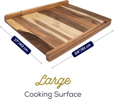 Tabla de corte de pan de madera de uso múltiple con impresión con grabado por labios y láser