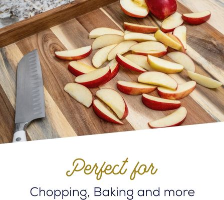 Tabla de corte de pan de madera de uso múltiple con impresión con grabado por labios y láser