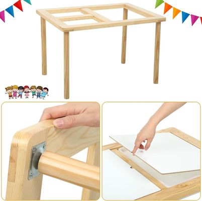 Tabla sensorial de madera con 3 contenedores para niños pequeños Estand clasificación Estante no plegable
