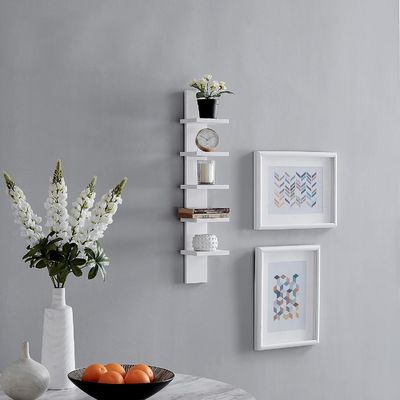 5 Nivel 5.1 X 6 X 30 Estante de columna vertical blanca Almacenamiento flotante Muebles para el hogar general