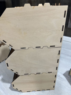 Contenedores de almacenamiento de escritorio de madera con diseño moderno y almacenamiento de suministros de oficina