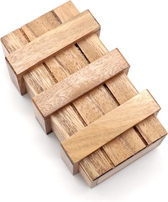 Caja Mágica Doble Teaser Cerebro Caja de madera sólida personalizada con compartimientos ocultos