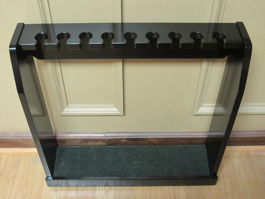 Piso de madera de acabado negro o bastidor de pared ideal para exhibición de palos de golf Scotty Cameron raros