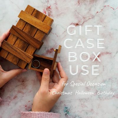 Caja Mágica Doble Teaser Cerebro Caja de madera sólida personalizada con compartimientos ocultos