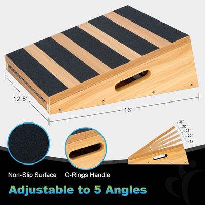 Tabla de estiramiento de la pantorrilla inclinada de madera profesional para rehabilitación de arte