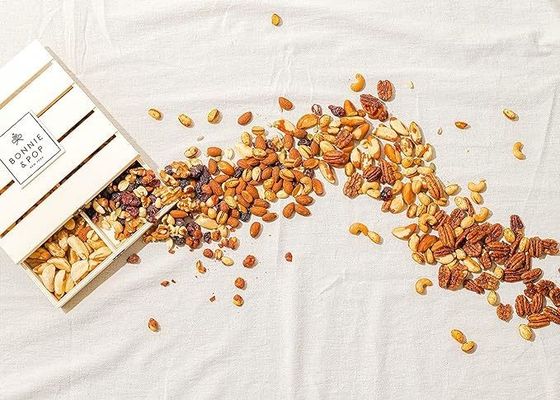 Logotipo personalizado aceptable caja de madera reutilizable para almacenamiento e impresión grabado con láser