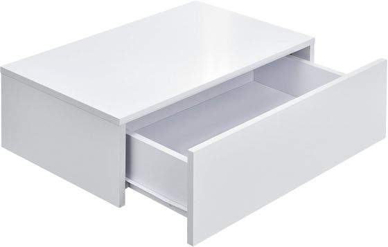 Almacenamiento conveniente en el pasillo Estante flotante de pared de madera maciza con cajón 46 x 30 x 15 cm