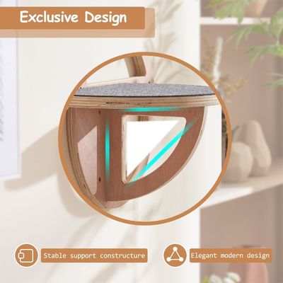 Elegante embalaje de vino Cajas de madera gatos escalones de pared Repisas de escalada para la emoción