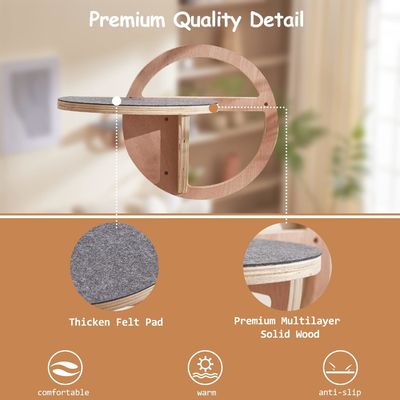 Elegante embalaje de vino Cajas de madera gatos escalones de pared Repisas de escalada para la emoción