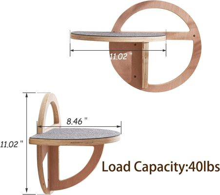 Elegante embalaje de vino Cajas de madera gatos escalones de pared Repisas de escalada para la emoción