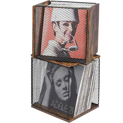 Muebles de almacenamiento de discos de vinilo con diseño moderno