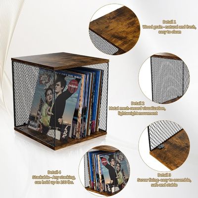 Muebles de almacenamiento de discos de vinilo con diseño moderno