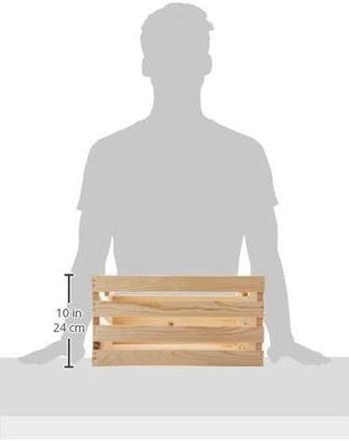 18 Lx12.5 Wx9.5 H Caja de madera rústica grande personalizada para su hogar marrón o solicitud