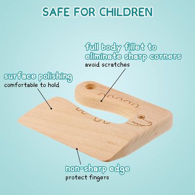 Materiales de madera Herramientas de cocina 2 piezas Niños Cuchillo para cocinar y cortar verduras Frutas