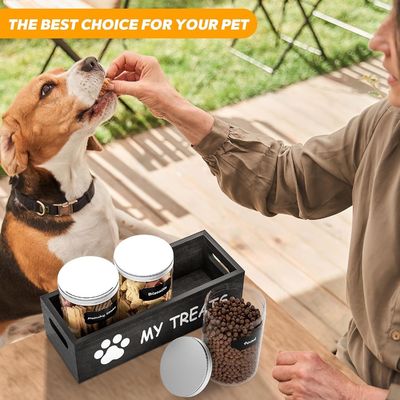 Diseño funcional Organizador hermético de alimentos para mascotas para un fácil acceso y almacenamiento 6.2*6.2*4.48
