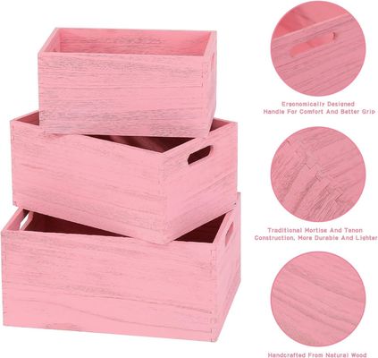 Conjunto de almacenamiento de madera hecha a mano para verduras y frutas de pan