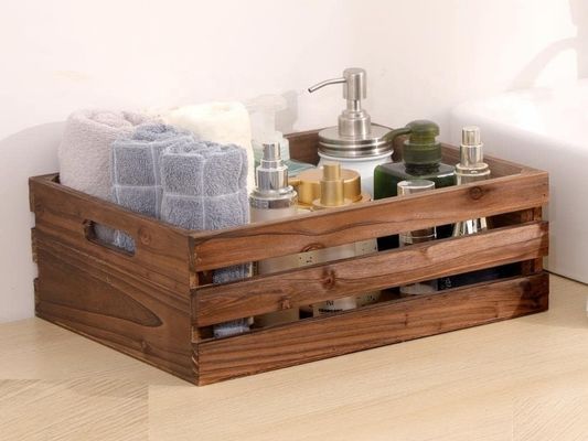 Decoración del hogar Conjunto personalizado de 3 paletas de caja de madera con técnica pintada