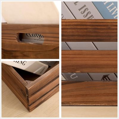 Decoración del hogar Conjunto personalizado de 3 paletas de caja de madera con técnica pintada