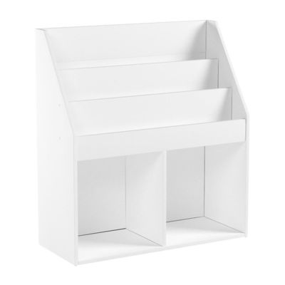 Estante de libros de madera tallada Estante de libros de almacenamiento Display Rack Organizador para niños Niños