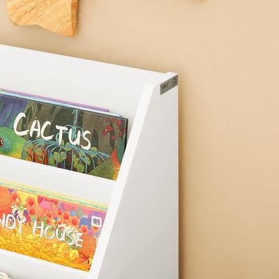 Estante de libros de madera tallada Estante de libros de almacenamiento Display Rack Organizador para niños Niños