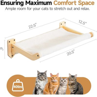 Muebles de pared de madera Cat Estantes con cubierta suave extraíble Camas Muebles de sala de estar