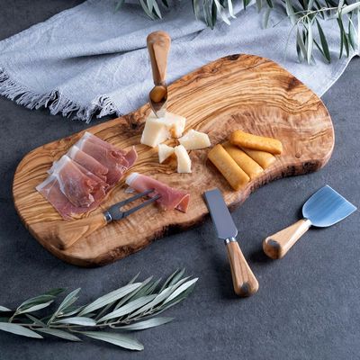 Tabla de corte de madera de olivo ecológica personalizada para cortar y queso 6.2 libras