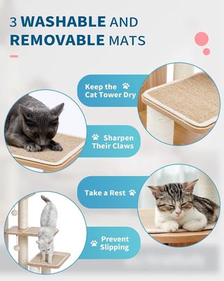 OEM ODM aceptable robusto castillo de Frisco Torre de árboles de gato moderno 51 extra alto condominio de gato