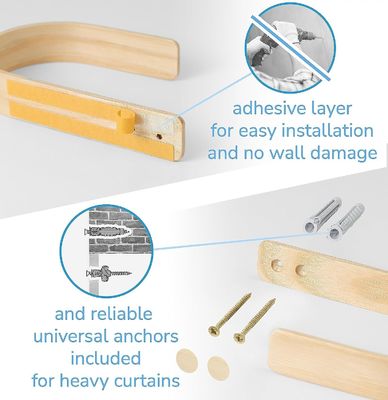 Retorno de cortinas de madera Conjunto de 2 diseños de granjas modernas para la ocasión del aniversario