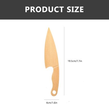 Logotipo personalizado Cuchillos de madera para fingir jugar alimentos juguete herramientas de aprendizaje tamaño personalizado
