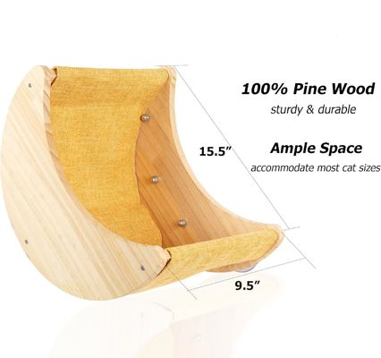 ISO9001 2008 Certificado FSCI BSCI Repisas de cama de hamaca para gatos montadas con cápsulas de succión fuertes
